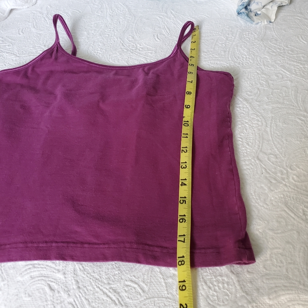 Y2k Forenza Plum Spaghetti Strap Top - Sz S - Picture 6 of 7
